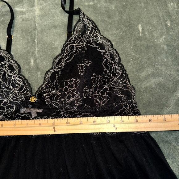 Daisy Fuentes Chemise Babydoll Women’s XL Black Lace Adjustable Straps Nightgown - Picture 7 of 8
